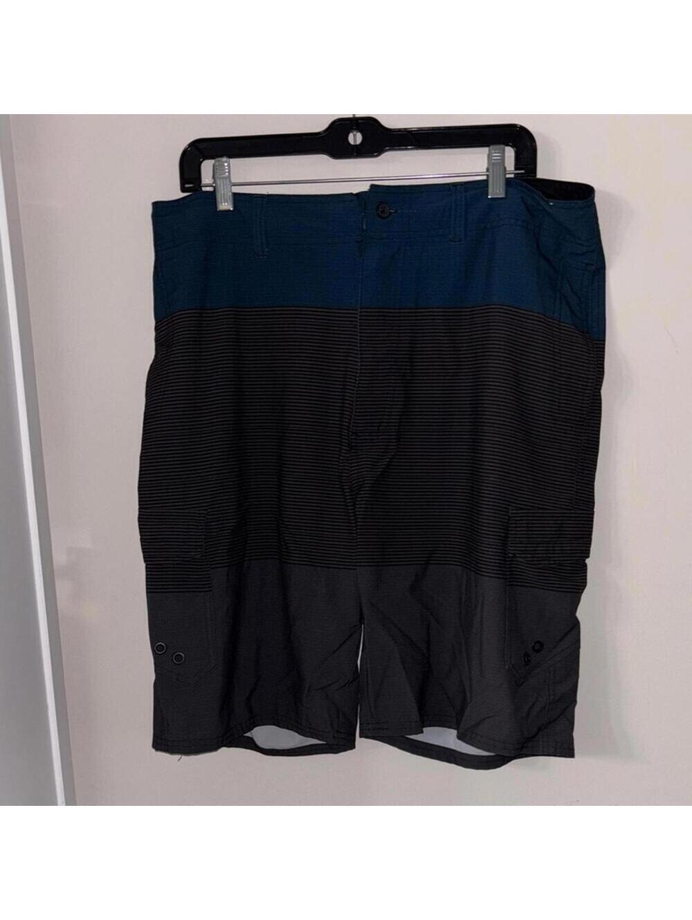 💕Men's Ocean Current Teal and Black Striped Shorts
